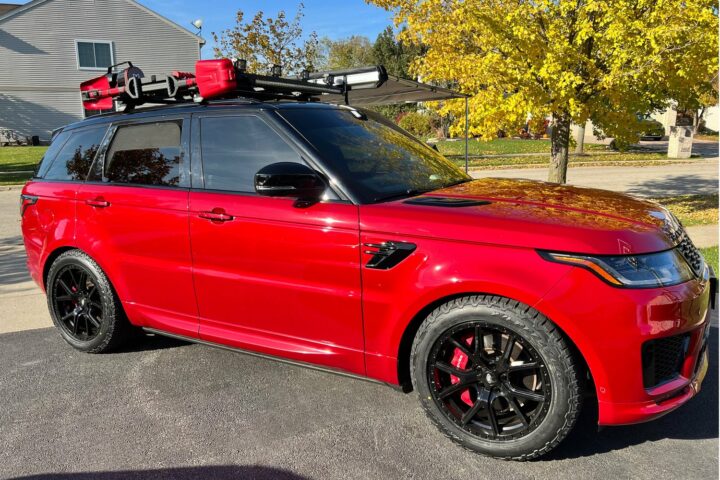 Mantra Wheels for Land Rover Range Rover Sport Red Knighthawk Gloss Black