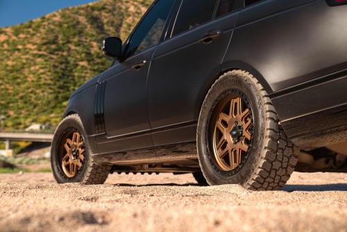 Mantra Wheels for Land Rover Range Rover Matte Black Seamak 20″ Matte Bronze Center Black Ring