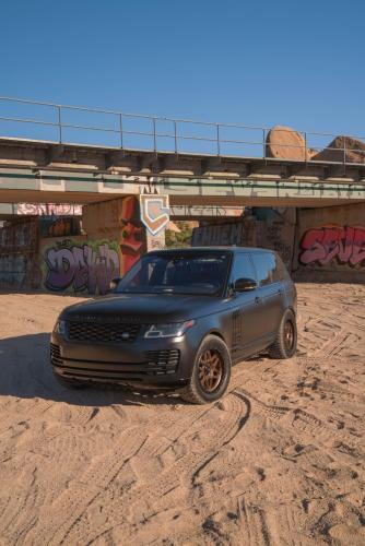 Mantra Wheels for Land Rover Range Rover Matte Black Seamak 20″ Matte Bronze Center Black Ring