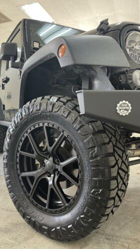 Mantra Wheels for Jeep Wrangler Black Knighthawk Satin Black